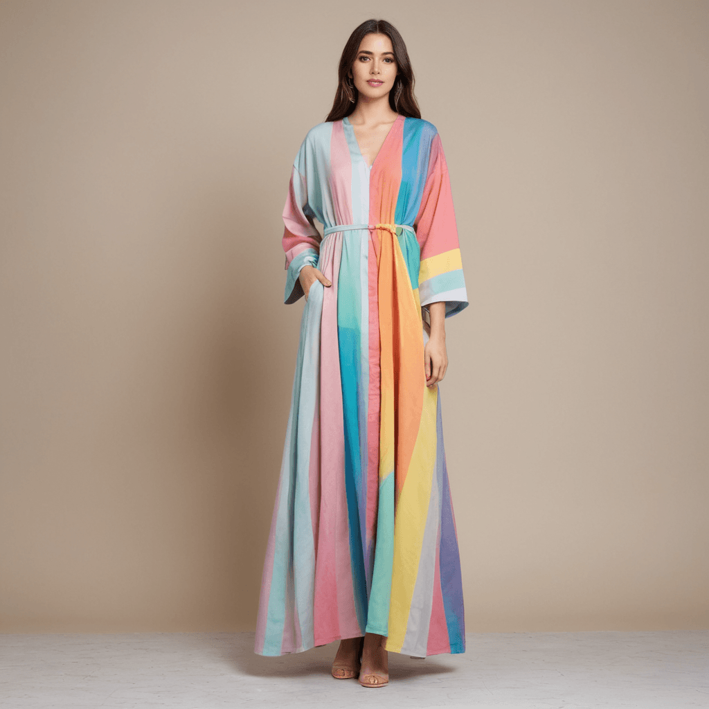 عباية ذات وجهين مع صبغة باستيل على أحد الجانبين