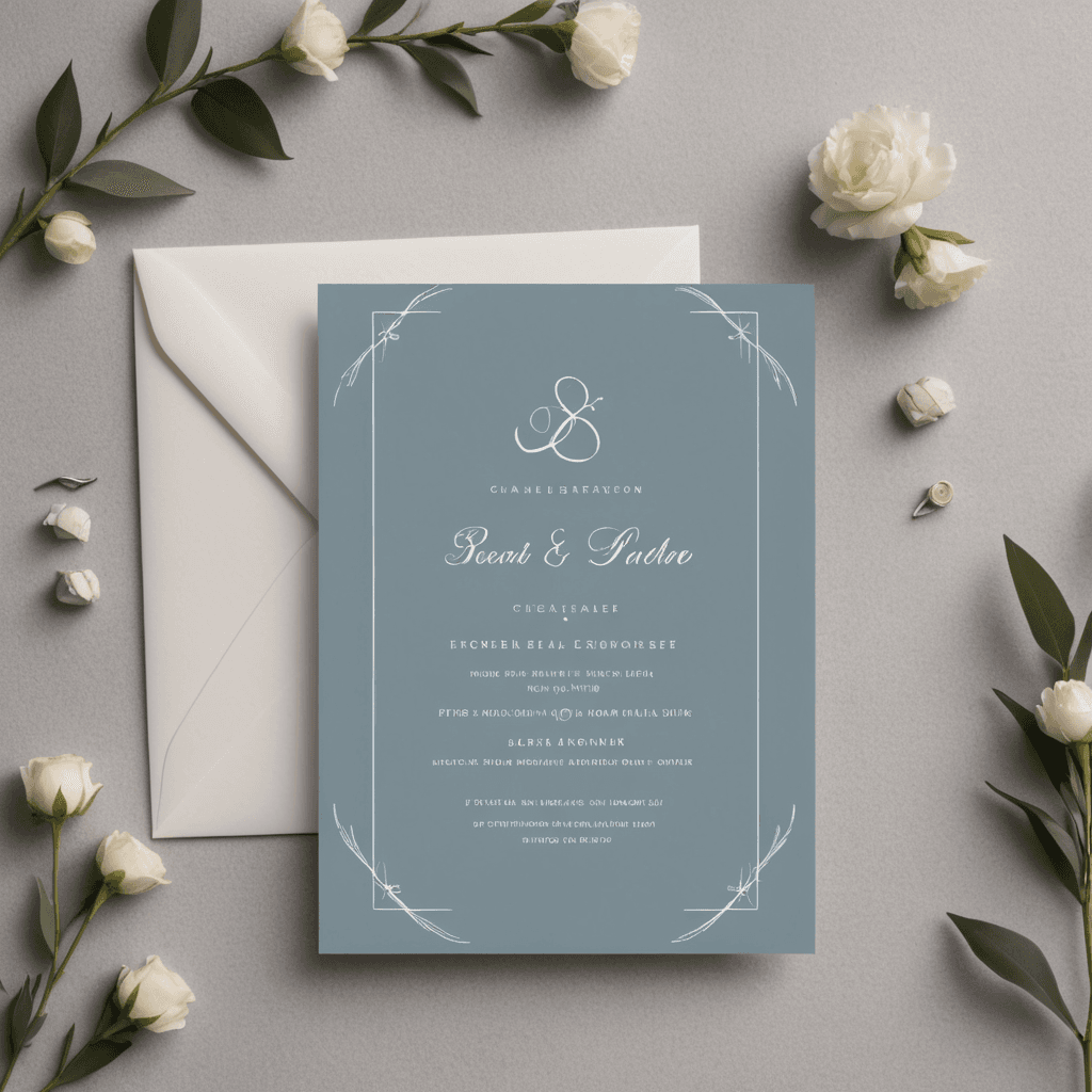 تصميم بطاقة دعوة زفاف باللونين الأرجواني الملكي والذهبي