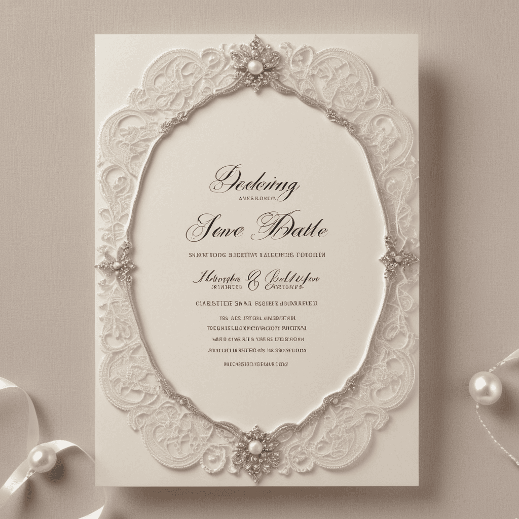 زخارف فضية رقيقة على خلفية كريمية