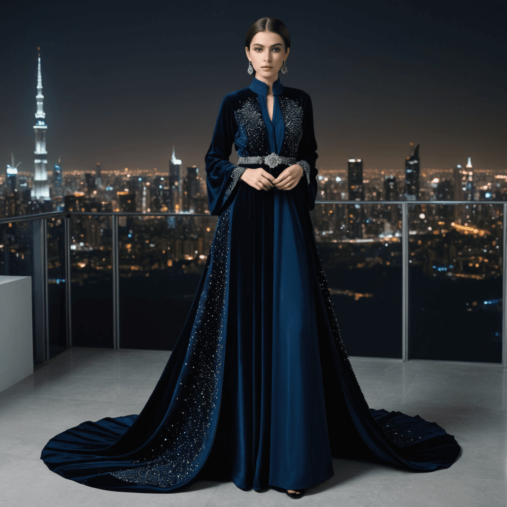 تصميم عبايات ملونه باستخدام الذكاء الاصطناعي